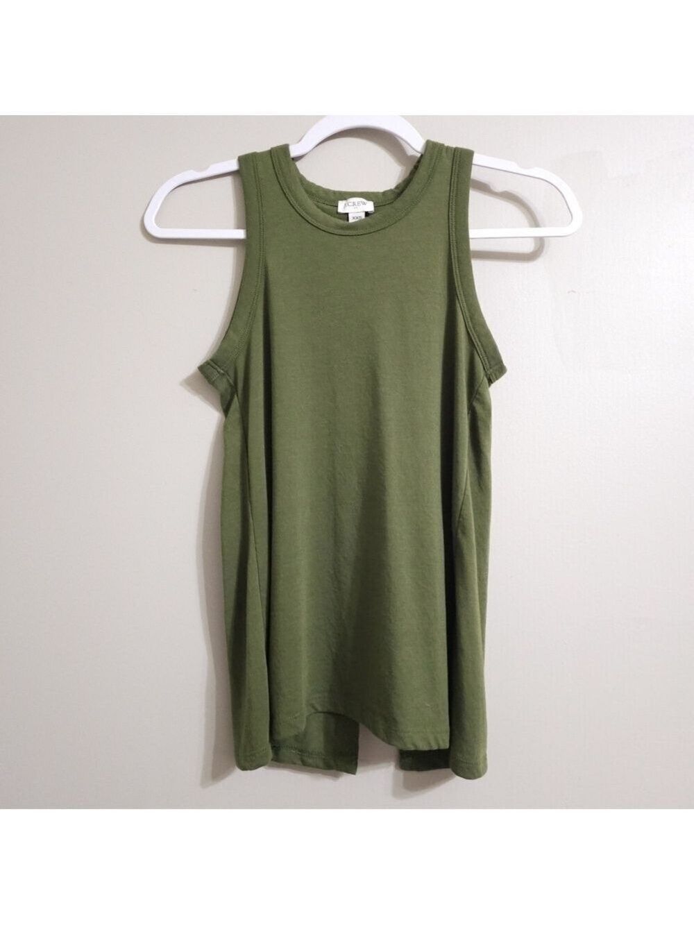J. Crew Factory Open Back Tank Olive Green size XXS